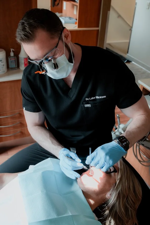 Dr. Ellickson providing focused dental care