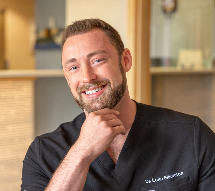 Dr. Luke Ellickson, DDS, standing outside Madison Lakes Dental